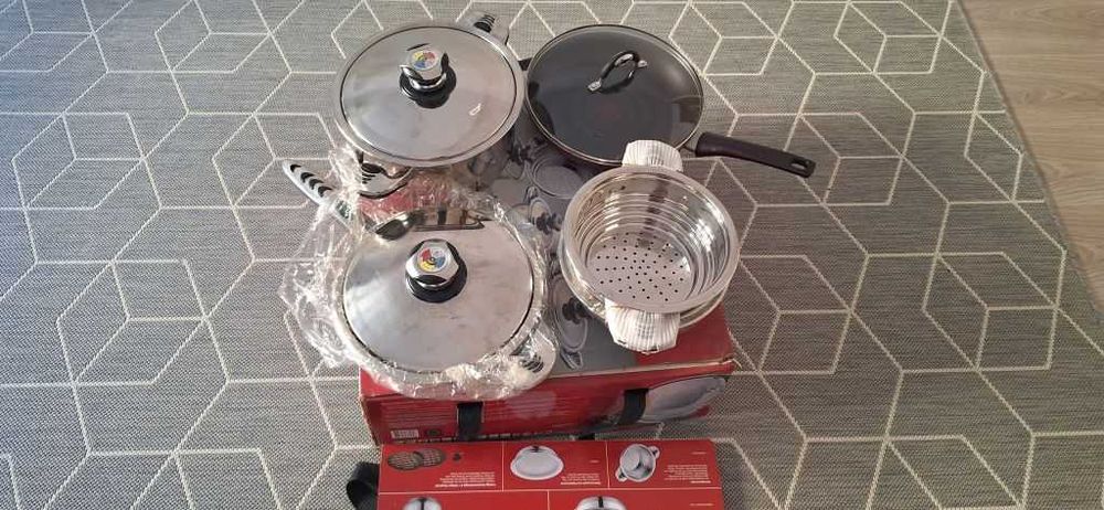 4 vase de bucătărie Royalty Line noi + tigaie Tefal