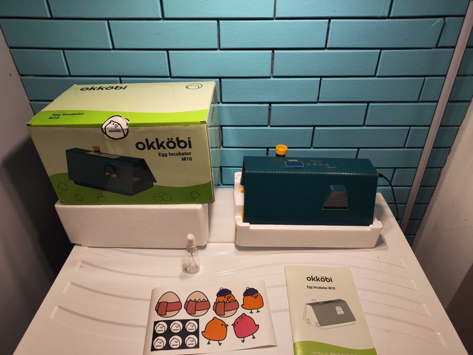 Okkobi M10 автоматичен инкубатор за 10 яйца с контрол на влажност