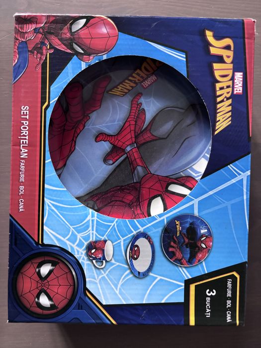 Set portelan pt copii, nou, Spiderman