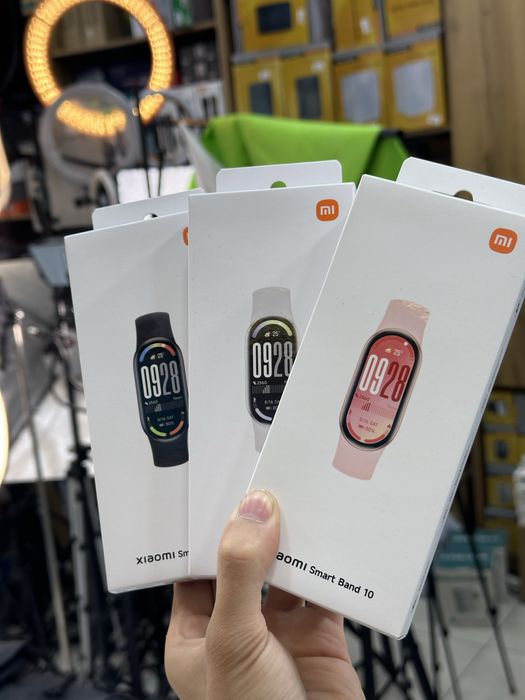 Смарт браслет mi band 10 global version белый розовый черный цвет