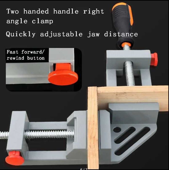 Угловая струбцина 90° с одной ручкой
