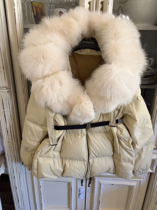 Уникално яке с естествен косъм и гуши пух!