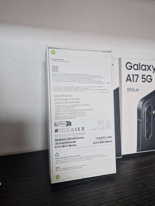 Magazin cu rate nou sigilat Iphone 17 pro max 256 silver 24  luni garantie