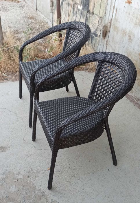 Стул кресло плетёное уличное