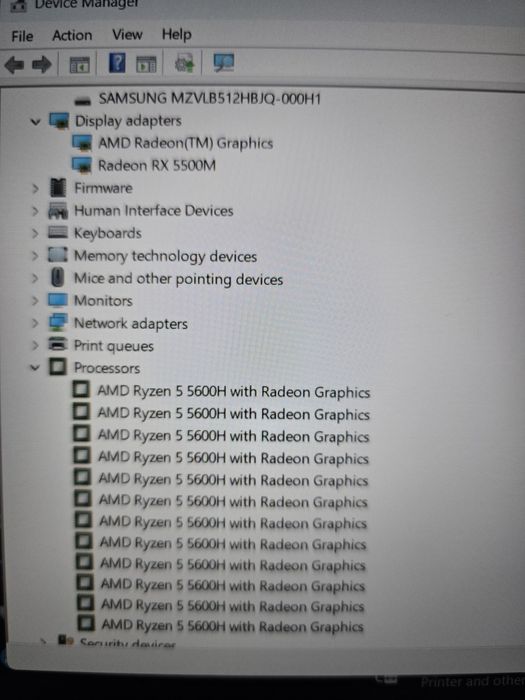 Laptop 16 inch Hp Victus Ryzen 5600H rx 5500m impecabil