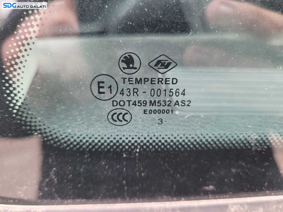 Geam Sticla Fix de pe Aripa Dreapta Spate Skoda Fabia 2 2007 - 2014 [C2051]
