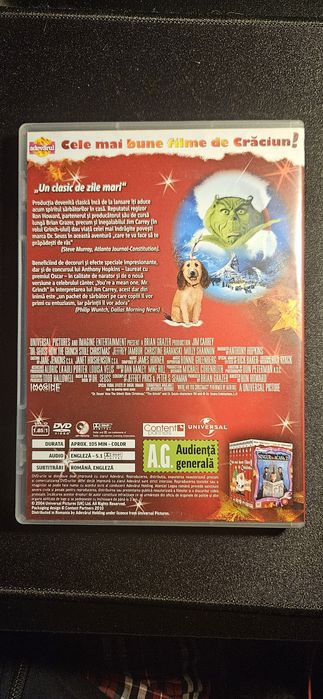 Cum a Furat Grinch Craciunul - DVD original, Jim Carrey, sub RO