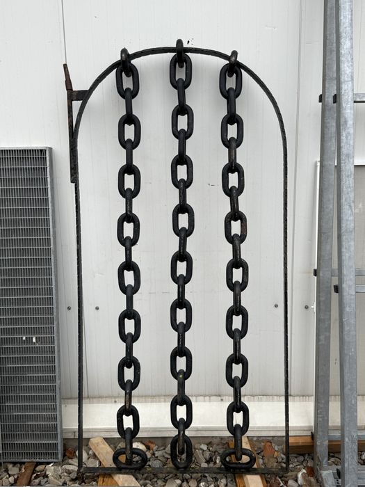 Poarta metalica artizanala 90x1,80 -Lanturi sudate -Stil Rustic Unicat