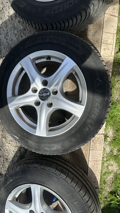 Jante VW / skoda / seat r 15” Cauciucuri bune 5x112