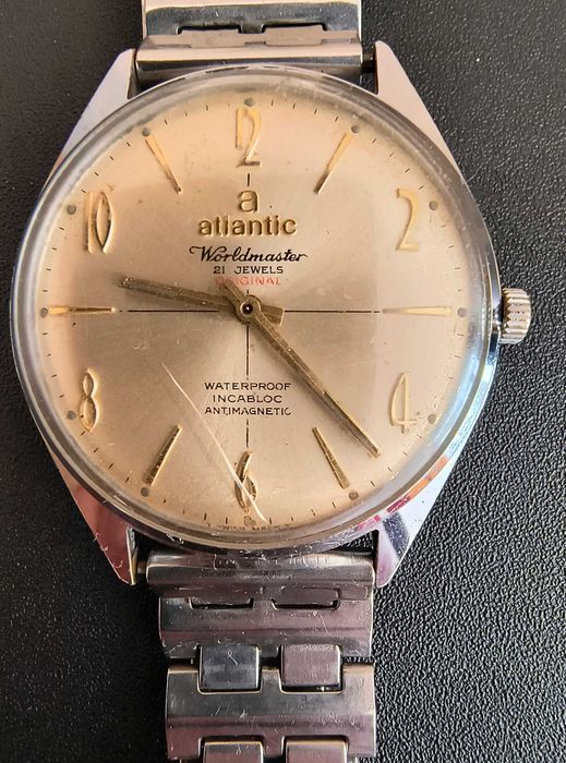 Atlantic Worldmaster Винтидж швейцарски ръчен часовник