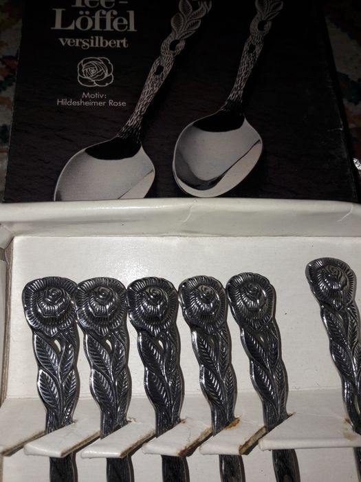 Посребрен комплект за сладки