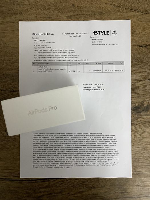 Apple AirPods 2 *sigilate , originale*