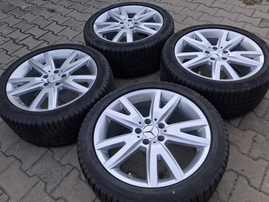 Jante Mercedes pe 18 cu anvelope iarna  Continental  8mm CLS E C roti Audi VW Skoda BMW