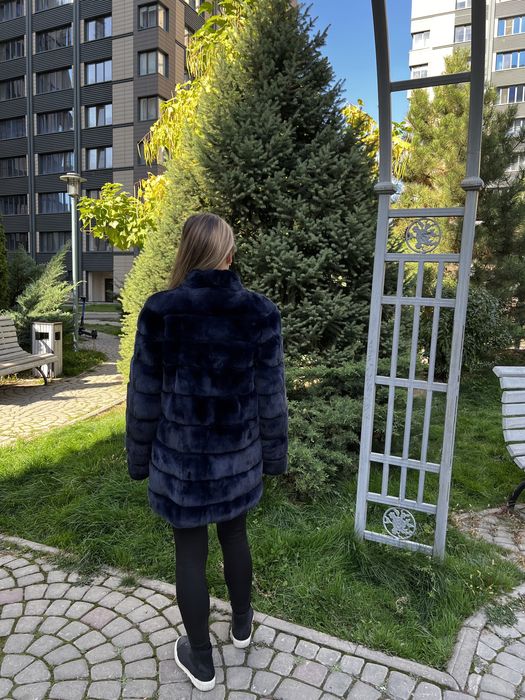 Шуба кролик двухсторонняя