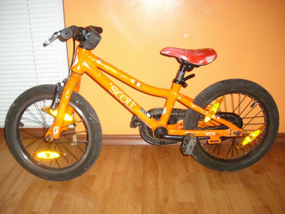 SCOTT 16 ″ АЛУМИНИЕВ USA Детски велосипед,колело със спомагателни колела.Промо!