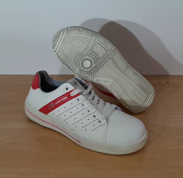 Pantofi de lucru ELTEN NORRIS alb-roșu Low ESD, Nr 42 EU