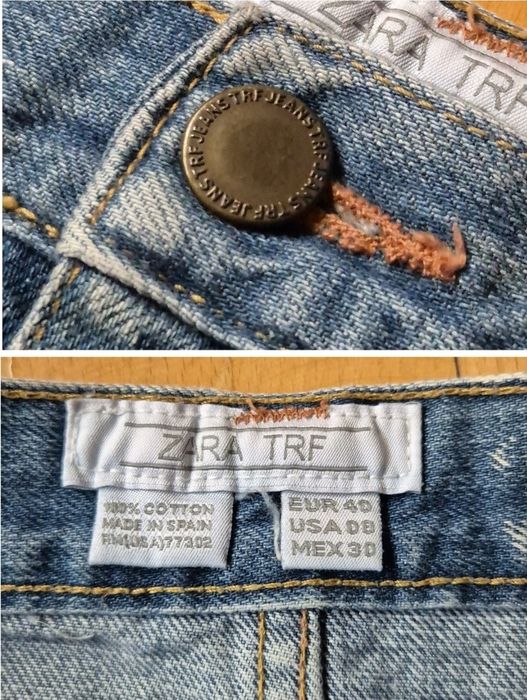 Fustă Blugi Zara Trf, Mărimea EUR 40, Fabricată în Spania