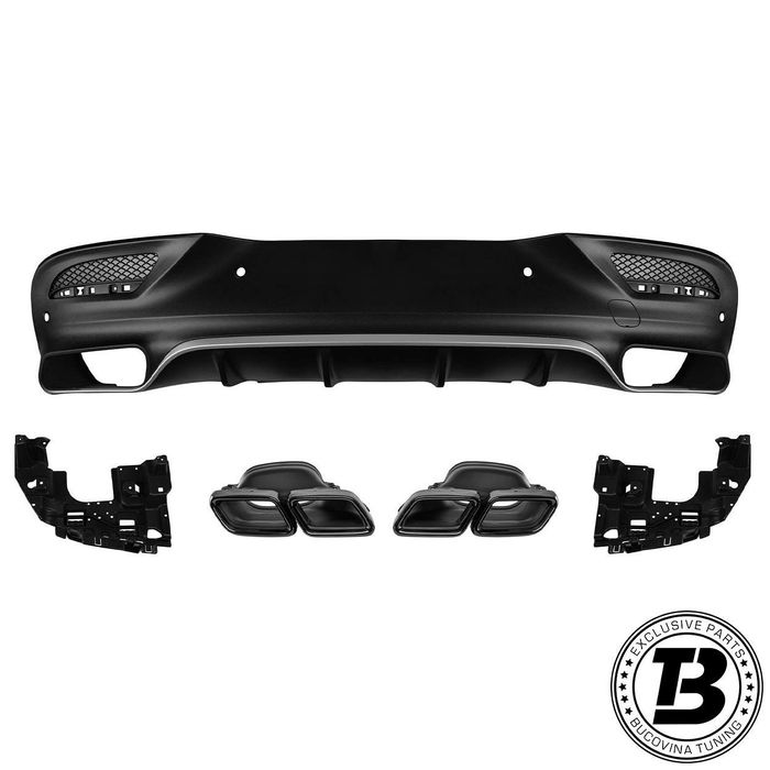Difuzor Bara Spate cu Ornamente compatibil cu Mercedes GLE Coupe C292 AMG