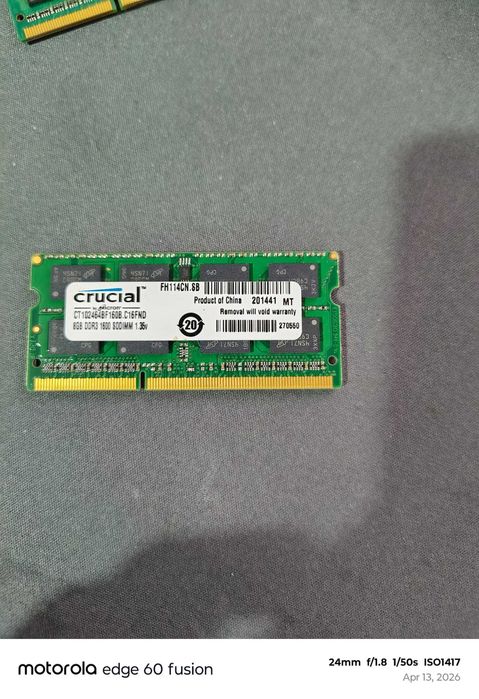 Ram Crucial DDR3 1600 MHZ 8GB - Laptop RAM