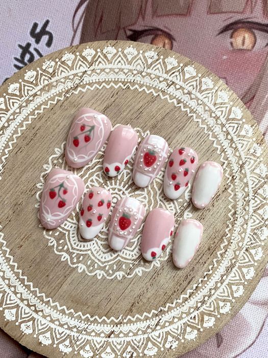 Ръчно рисувани изкуствени нокти press on nails