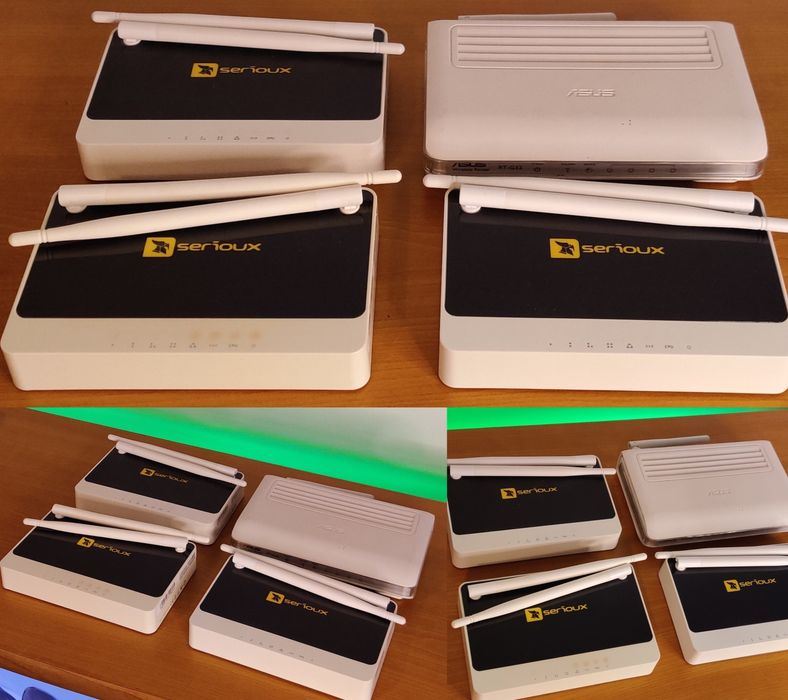 Router 4 Routere Wireless Serioux și Asus