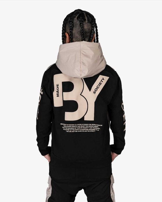 НОВИ!Суичър с цип и карго панталон к-т MADE BY SOCIETY