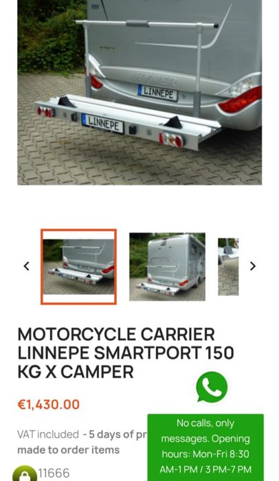 Рампа стойка за мотор за кемпер