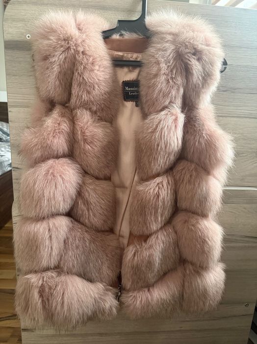 Пухен елек Massimo Zardi - естествен косъм