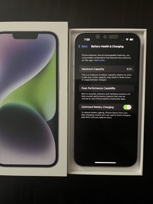 iPhone 14 128GB Purple с подарък четири калъфчета