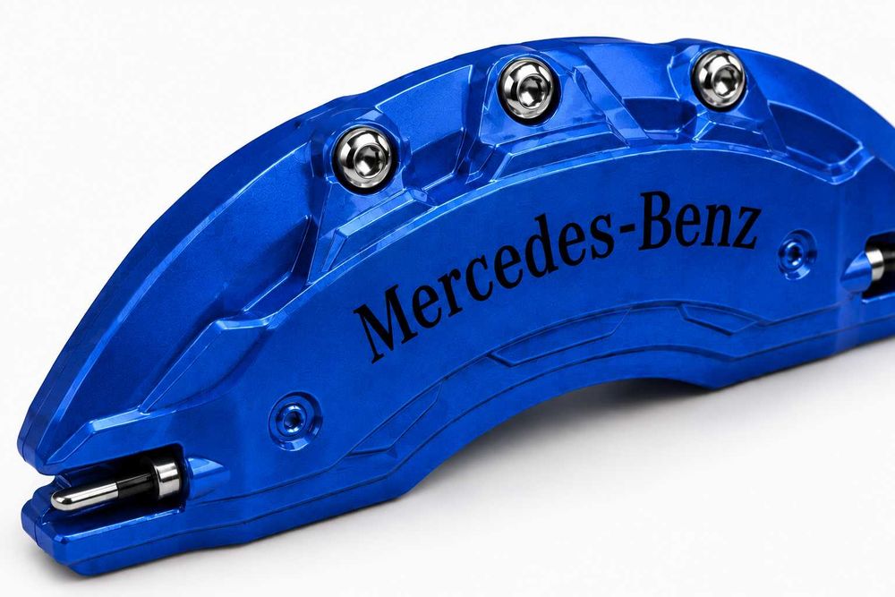 Метални капаци за спирачни апарати Mercedes-Benz – 4 броя, син цвят