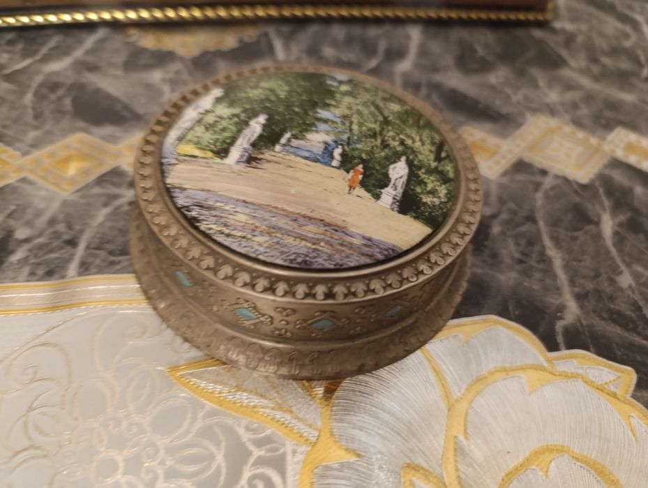 Винтажная пудреница, шкатулка, СССР,1940 год