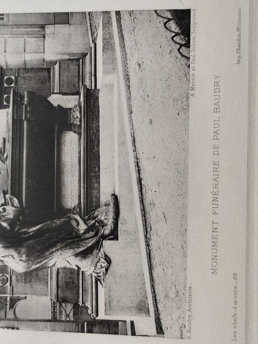 Monument funéraire – Planșă – Paul Baudry, gravură sec. XIX