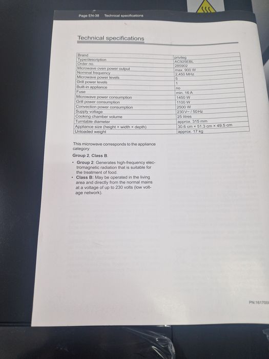 Микровълнова  Privileg 25 литра Нова