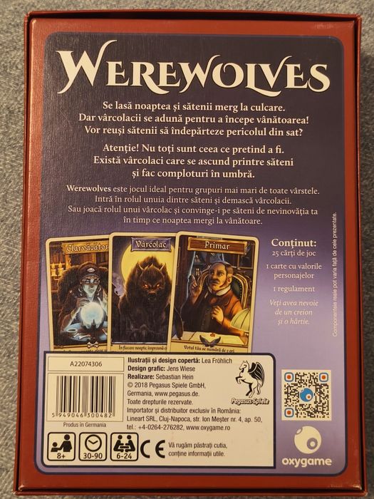 Joc Pegasus Spiele - Werewolves, lb. romana, NOU