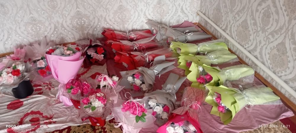 Сабын гүлден букеттер