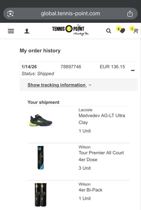 Lacoste Medvedev AG-LT Ultra Clay тенис обувки 46,5 EU – нови