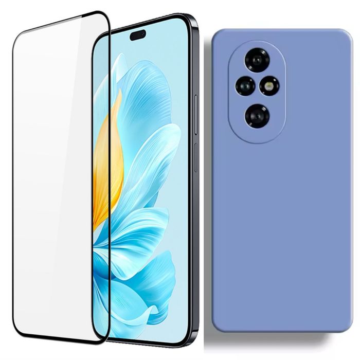 Husa Silicon Interior Fin +Folie Sticla Silicon Honor 200/400 LITE PRO