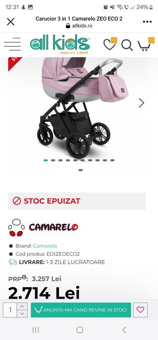 Căruț 3in1 folosit foarte putin! Nu e negociabil