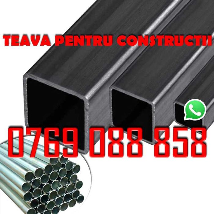 Teava constructii rectangulara, rotunda, trasa, zincata - Moreni