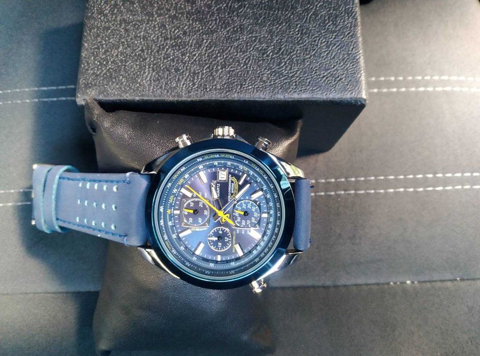 Мъжки ръчен Часовник Citizen Blue Angels World Chronograph дата,ден ч