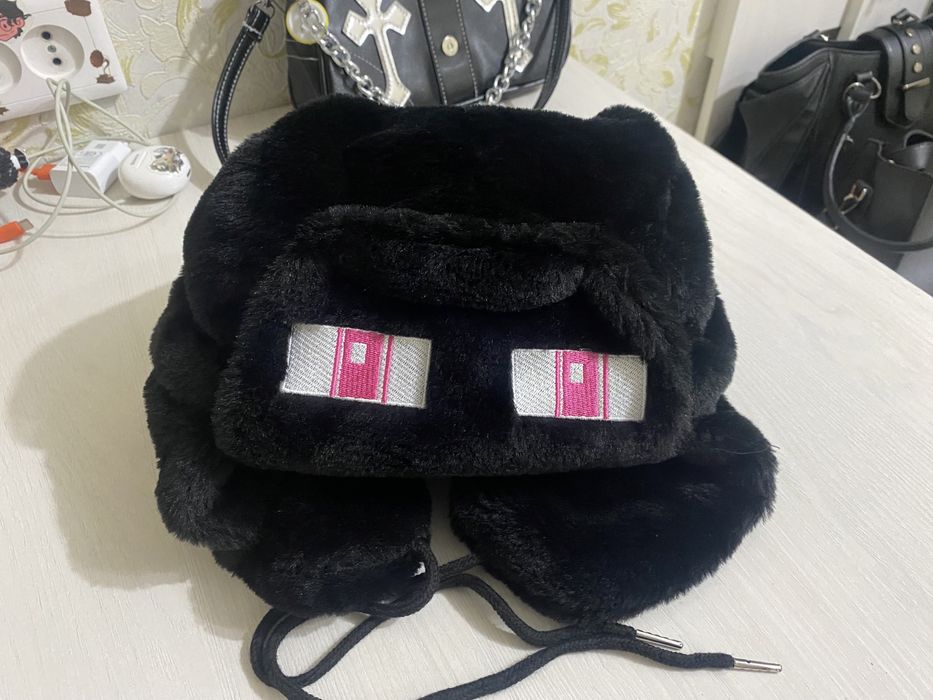 Шапка ушанка эндер мен