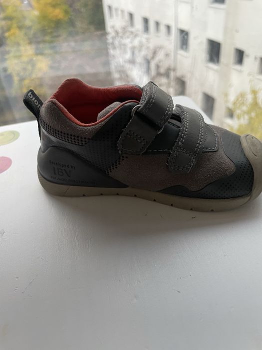 Pantofi baieti, din piele naturala, Maro, Biomecanics 251127-B168