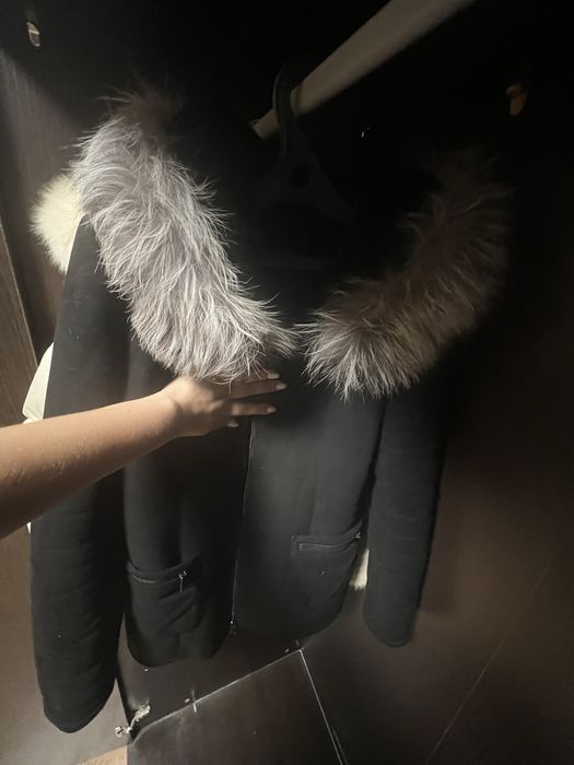 Дубленка с натуральным мехом песца