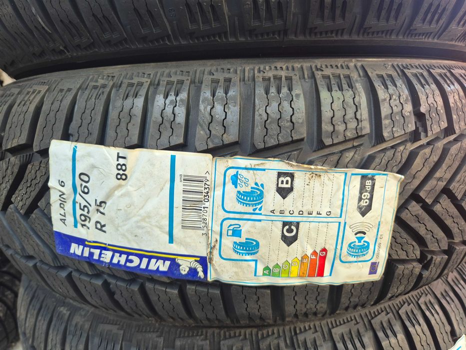 4 Anvelope M+S IARNA - 195/60/15 - Michelin ALPIN 6 - NOU - DOT 2020 !
