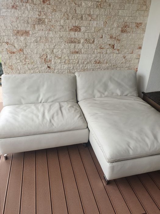 Coltar piele alba Natuzzi