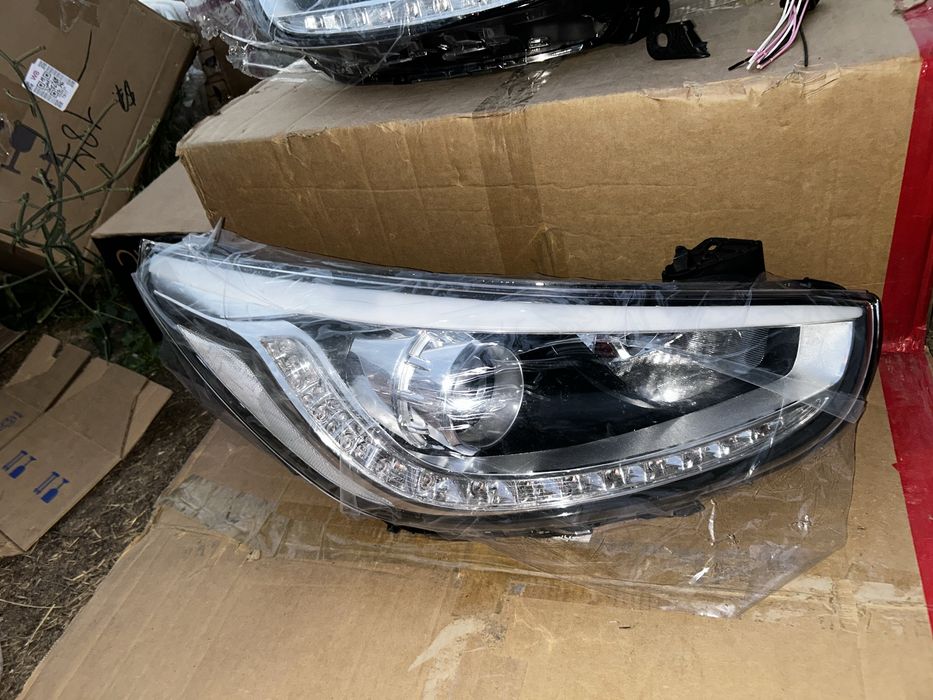 Accent 2011+ Акцент Фара Led Дхо + линза