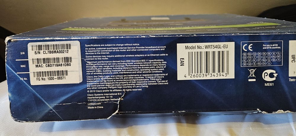 Linkesys CISCO wireless G broadband router