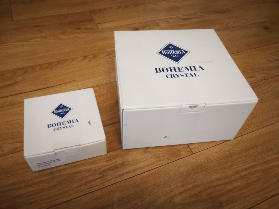 Кристални фруктиера и купичка Bohemia Triangle 28см/16см