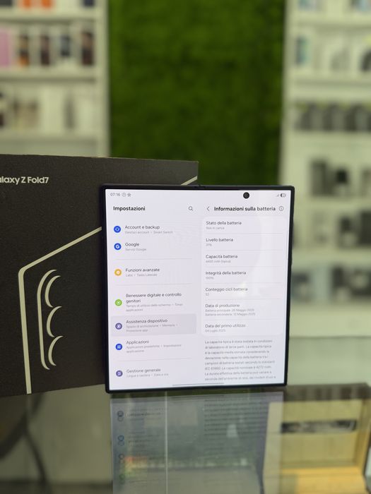**ATSGSM.RO**Samsung FOLD 7 256Gb Navy/Baterie100%/Fact+Gar 12 luni