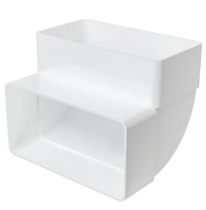 Правоъгълен ПВЦ въздуховод + 2 броя коляно